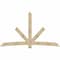 Ekena Millwork Alberta Rough Sawn Timber Gable Bracket, Douglas Fir, 108"W x 63"H x 6"D x 6"F, 14/12 Pitch GBW108X63X0606ALB00RDF - alternate 1